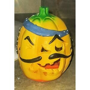 Vintage 2004 Jakks Pacific Pirate Pumpkin Fiber Optic Color Changing Lights RARE